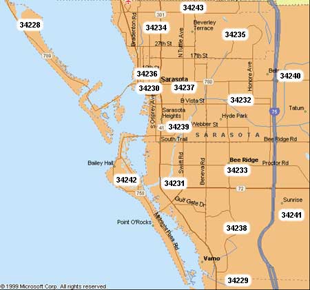 Sarasota County Zip Code Map Sarasota Fl Zip Code Map | Campus Map